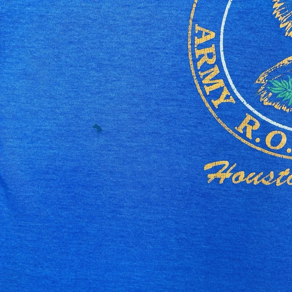 80s‎ 90s Vintage Milby High School ROTC Houston Texas T Shirt Blue Size Medium